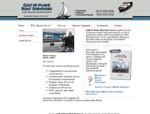 Tablet Screenshot of gulfofmaineboatsurveyors.com